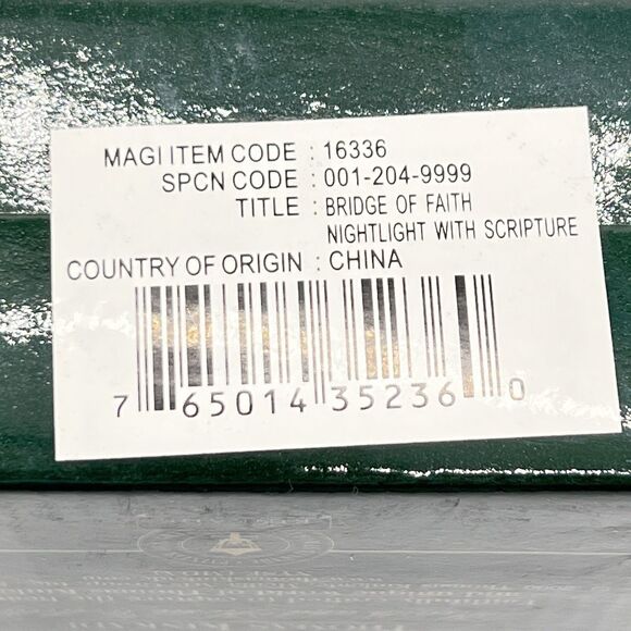 Thomas Kinkade Painter of Light Bridge of Faith Framed Night Light w/Scripture - Picture 9 of 11